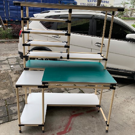 精益管工作臺(tái)批發(fā) 實(shí)驗(yàn)臺(tái)牢固耐用電子車間操作臺(tái)工廠操作工作桌